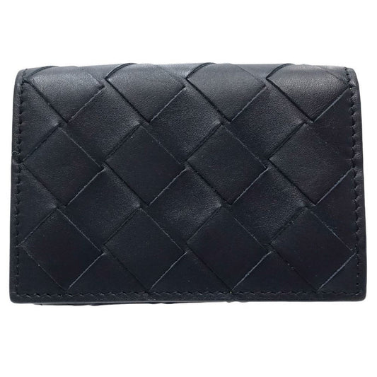 Luxury Bottega Veneta Intrecciato Navy yellow Intrecciato Wallet (Tri-Fold) ()