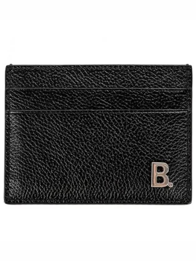 Luxury Balenciaga BB Logo Card Wallet Black