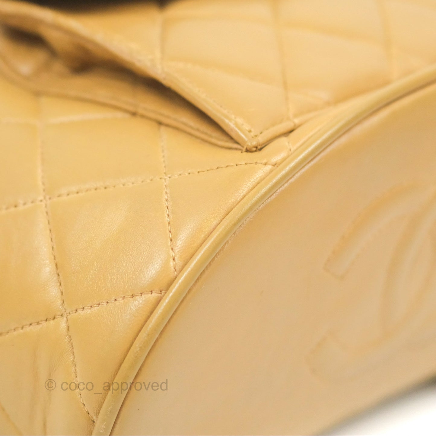 Chanel Vintage CC Duma Backpack Beige Lambskin 24K Gold Hardware