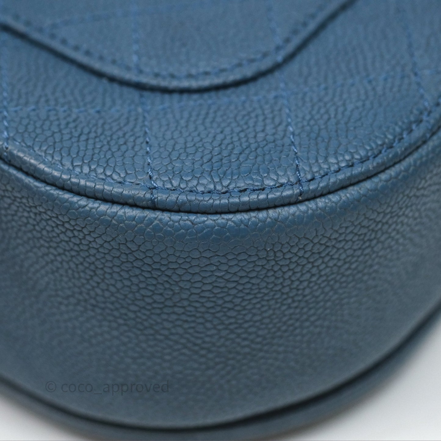 Chanel Medium Cuba Top Handle Flap Bag Blue Caviar Gold Hardware