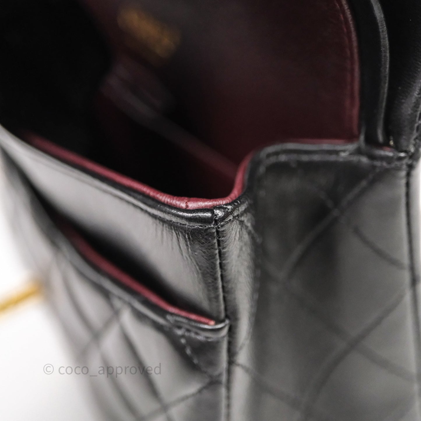Chanel Classic M/L Medium Flap Quilted Black Lambskin Gold Hardware