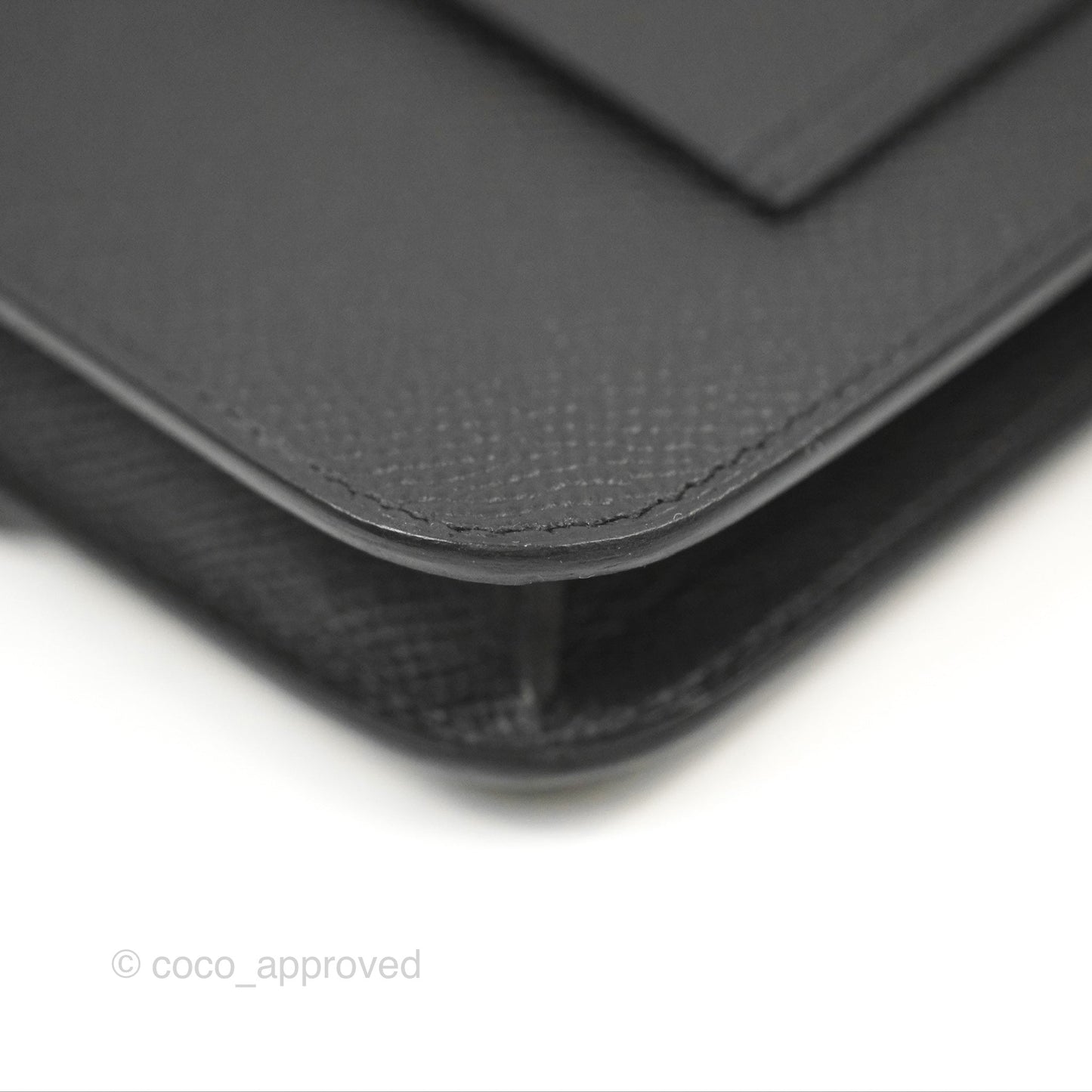 Hermès Constance Slim Wallet Black Epsom Rose Gold Hardware