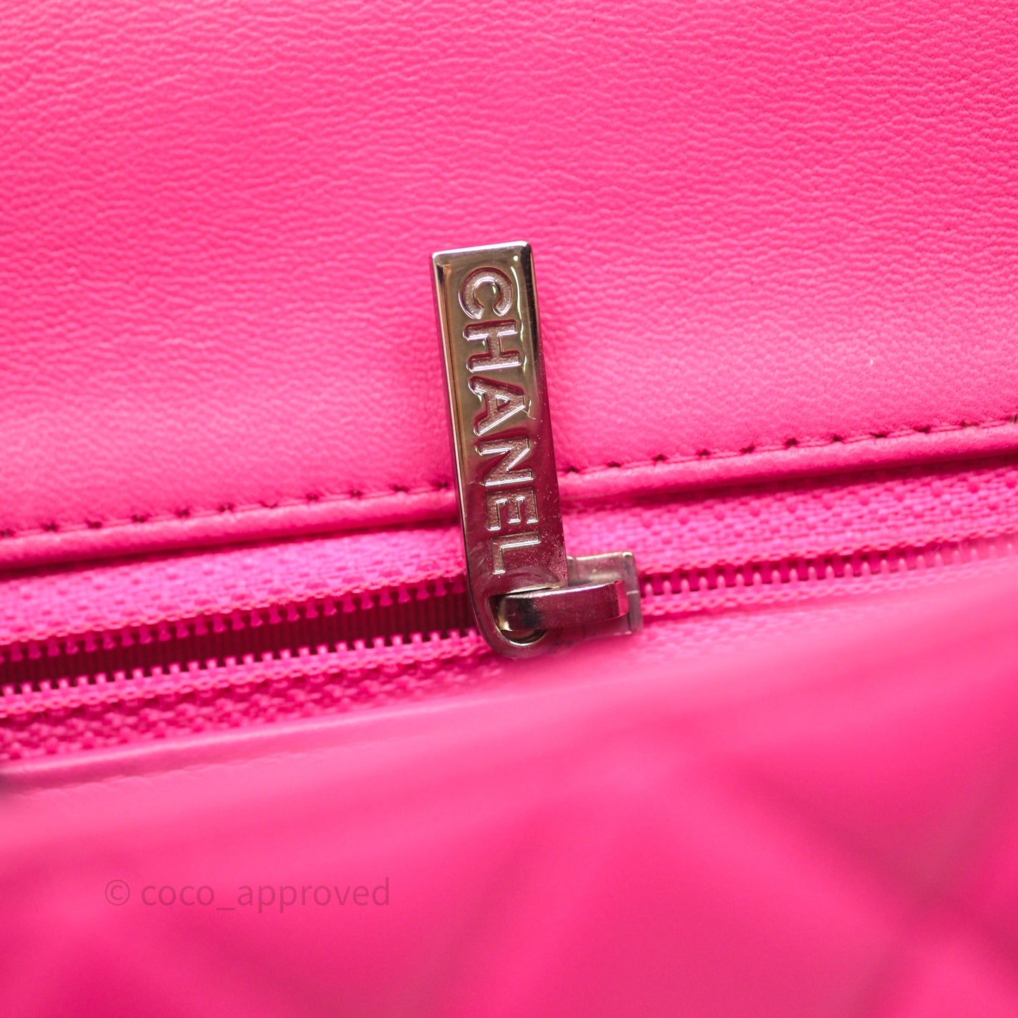 Chanel Mini Rectangular Quilted Dark Pink Lambskin Silver Hardware