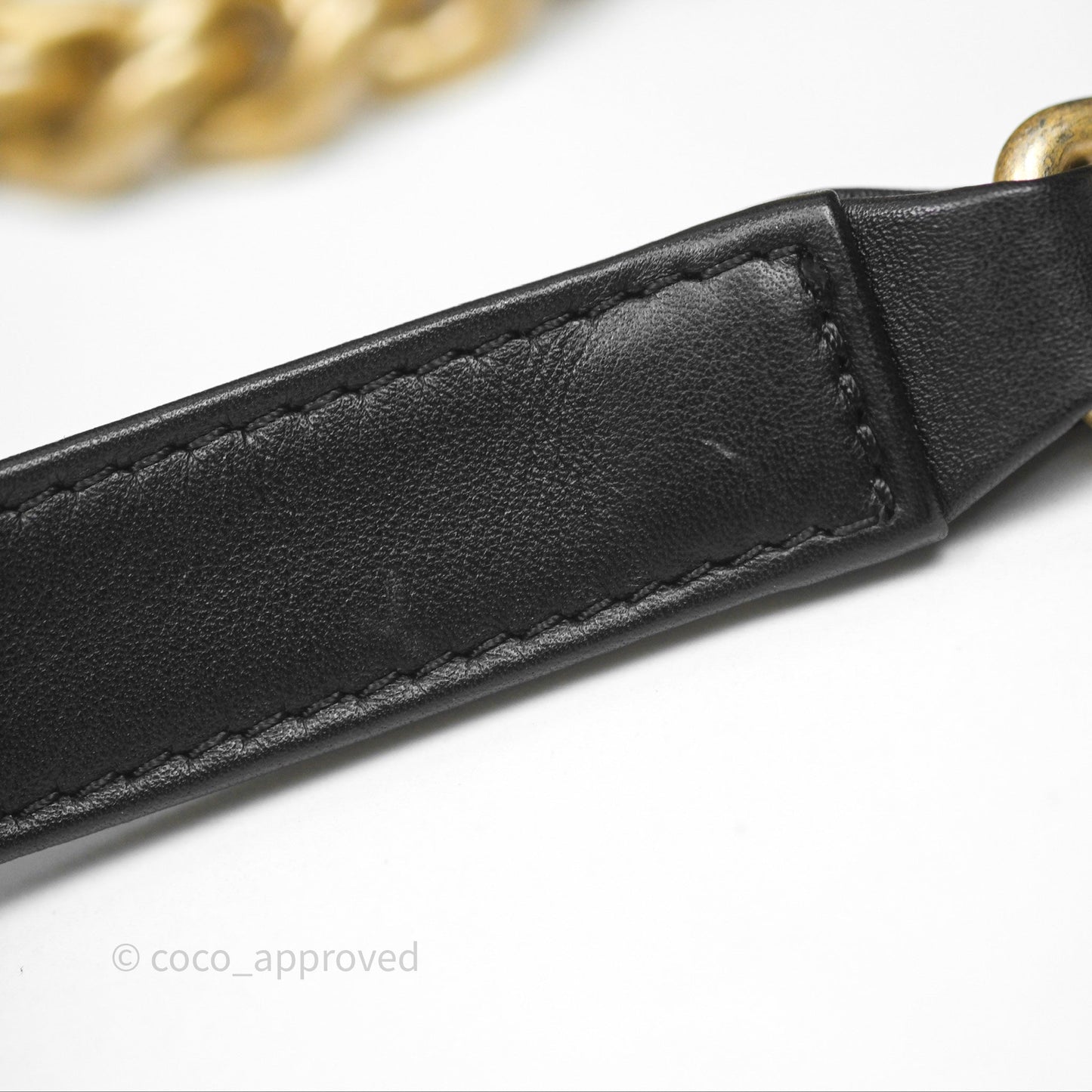 Chanel Small Boy Black Lambskin Aged Gold Hardware