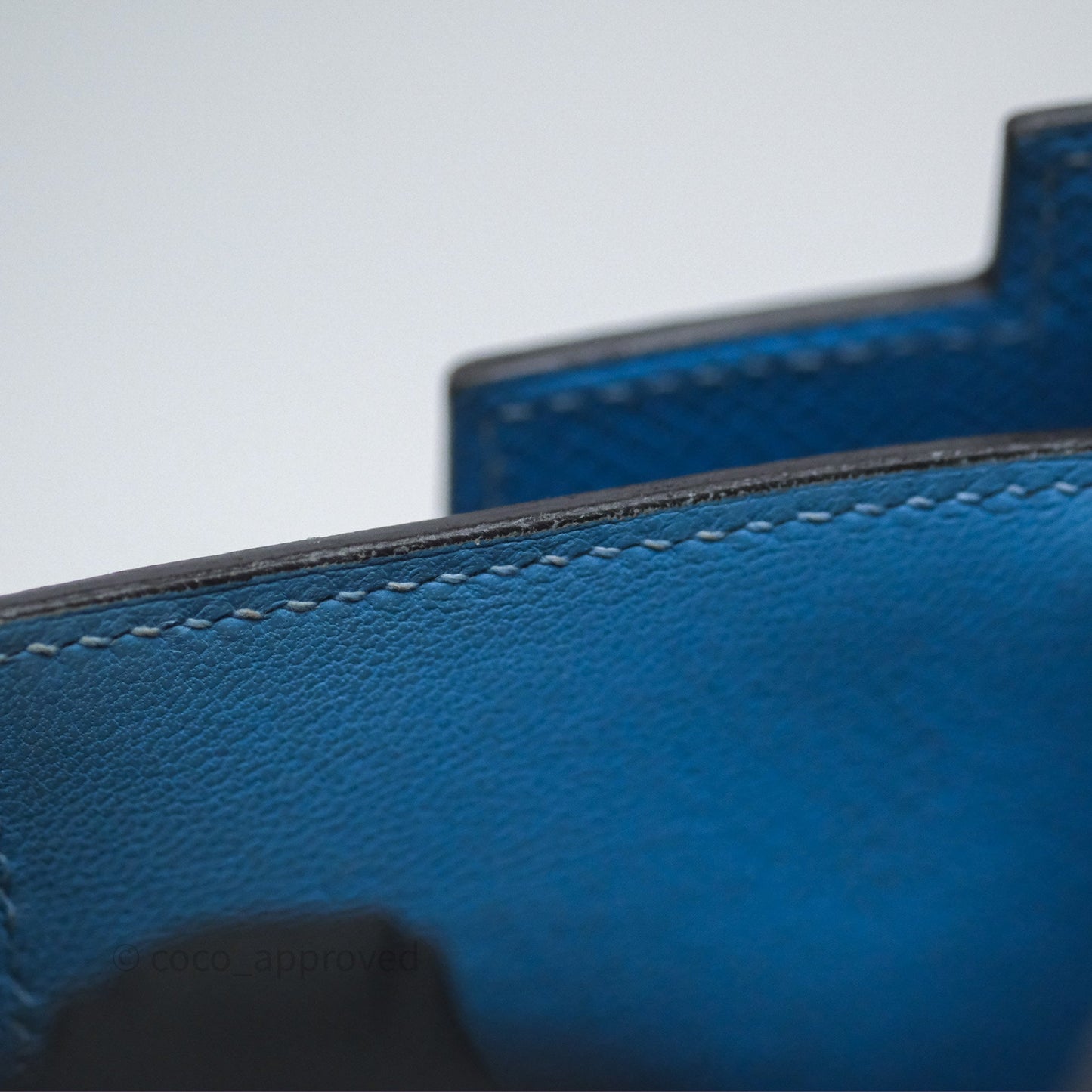 Hermès Kelly Depliant Wallet Blue Epsom Gold Hardware
