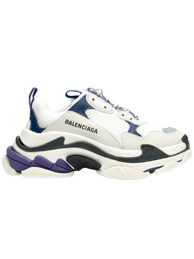 Luxury Balenciaga Triple S Trainer Low Top Sneakers White Purple