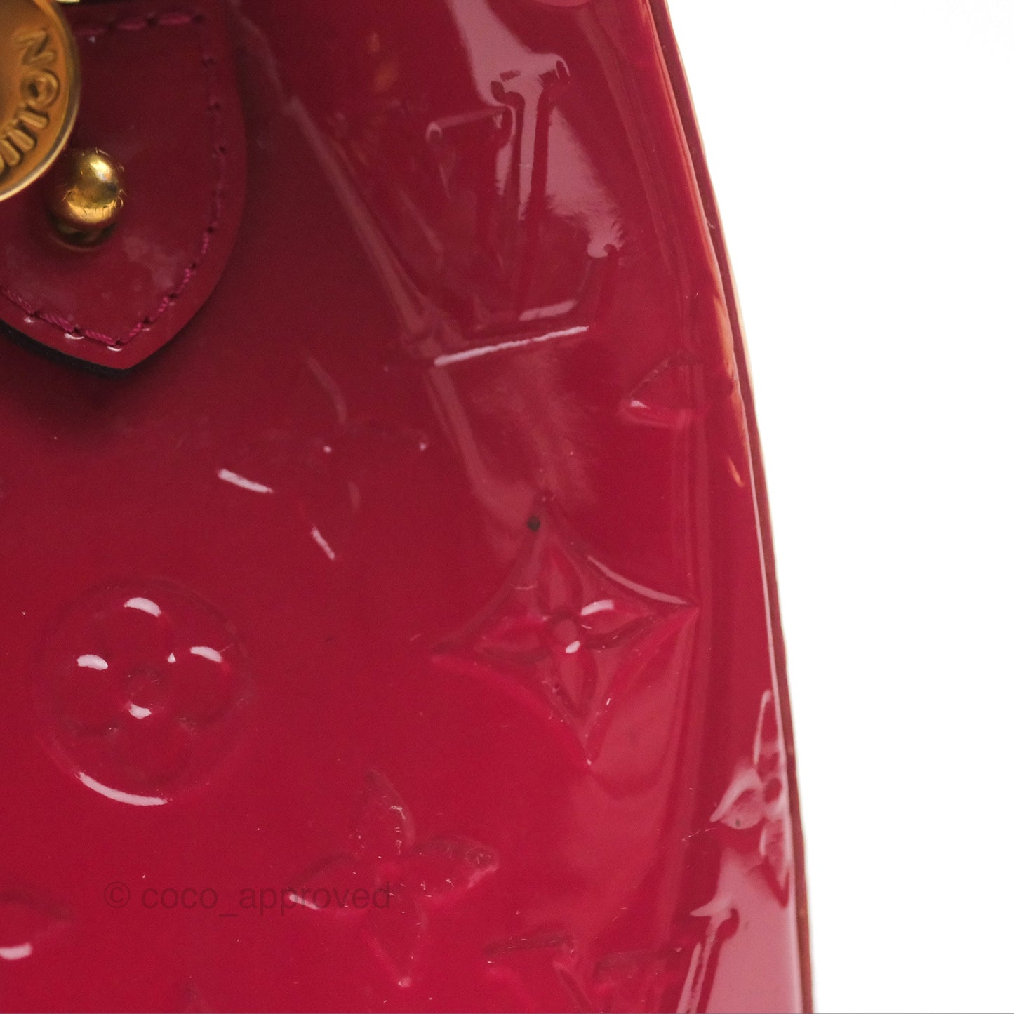 Louis Vuitton Brea MM Red Vernis Patent Monogram