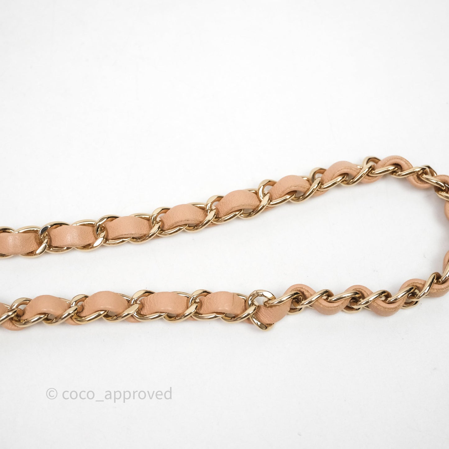 Chanel Top Handle Vanity With Chain Beige Lambskin Aged Gold Hardware