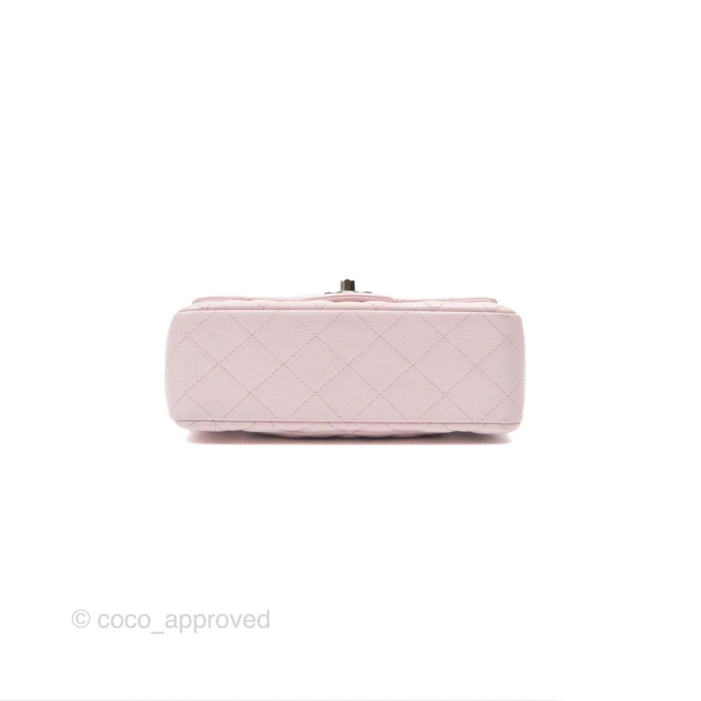 Chanel Quilted Mini Rectangular Light Pink Lambskin Silver Hardware