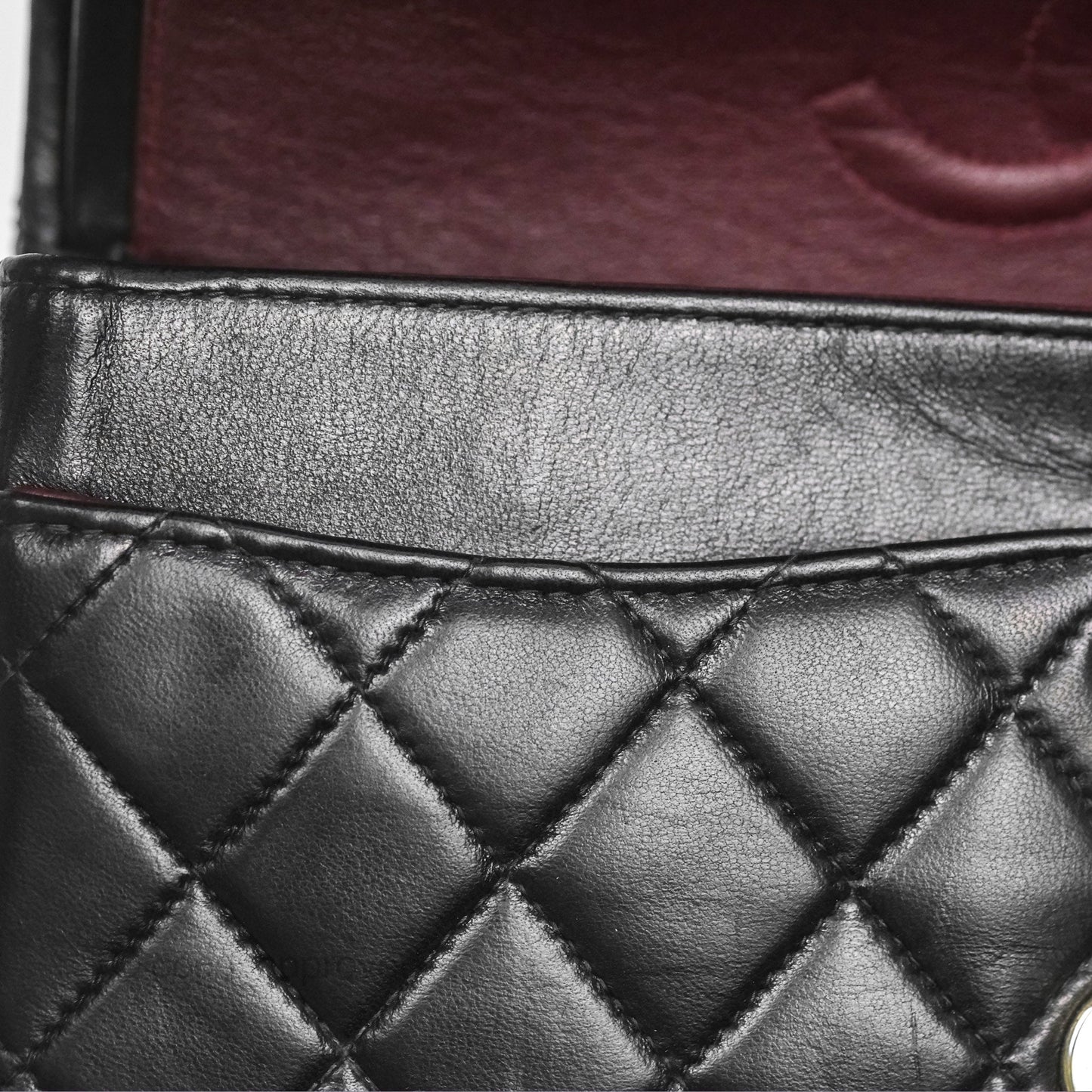 Chanel Vintage Small Classic Flap Black Lambskin Silver Hardware