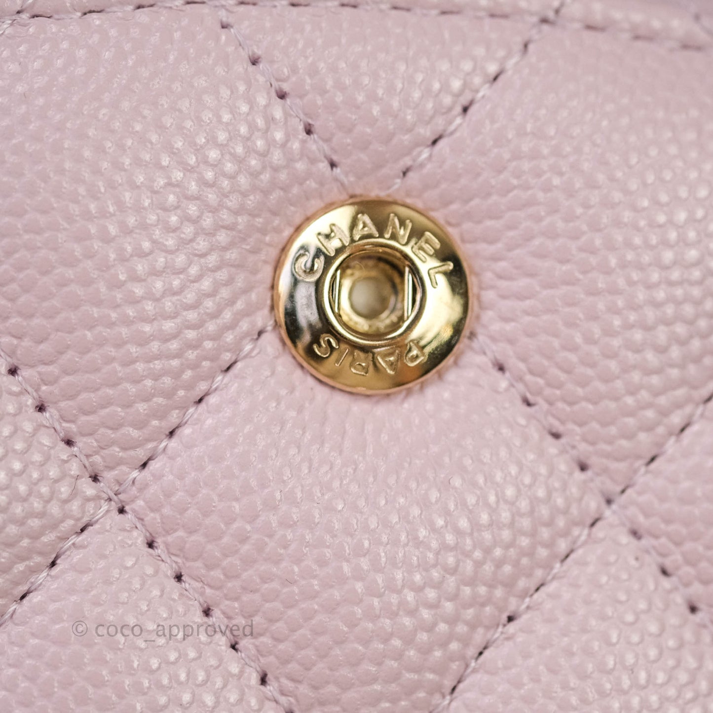 Chanel M/L Medium Double Flap Bag Lilac Rose Clair Caviar Gold Hardware 21S