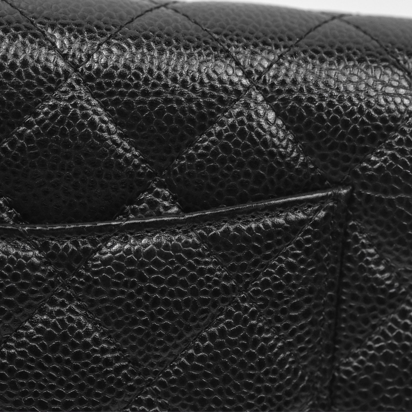 Chanel Classic Quilted Wallet On Chain WOC Black Caviar Gold Hardware