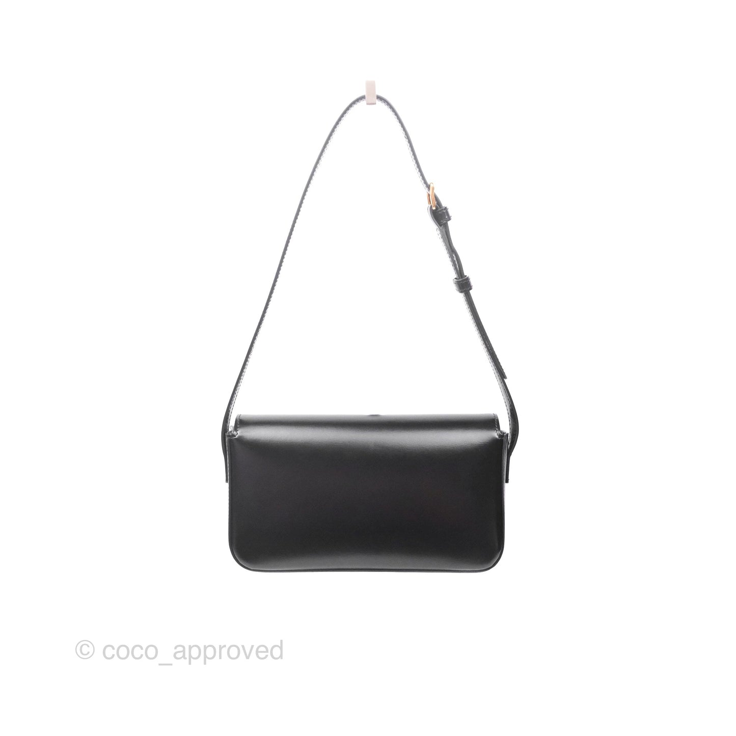Celine Triomphe Shoulder Bag Black Calfskin