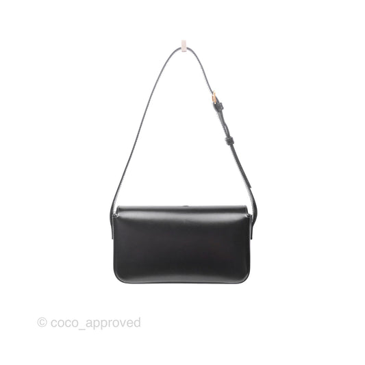 Celine Triomphe Shoulder Bag Black Calfskin