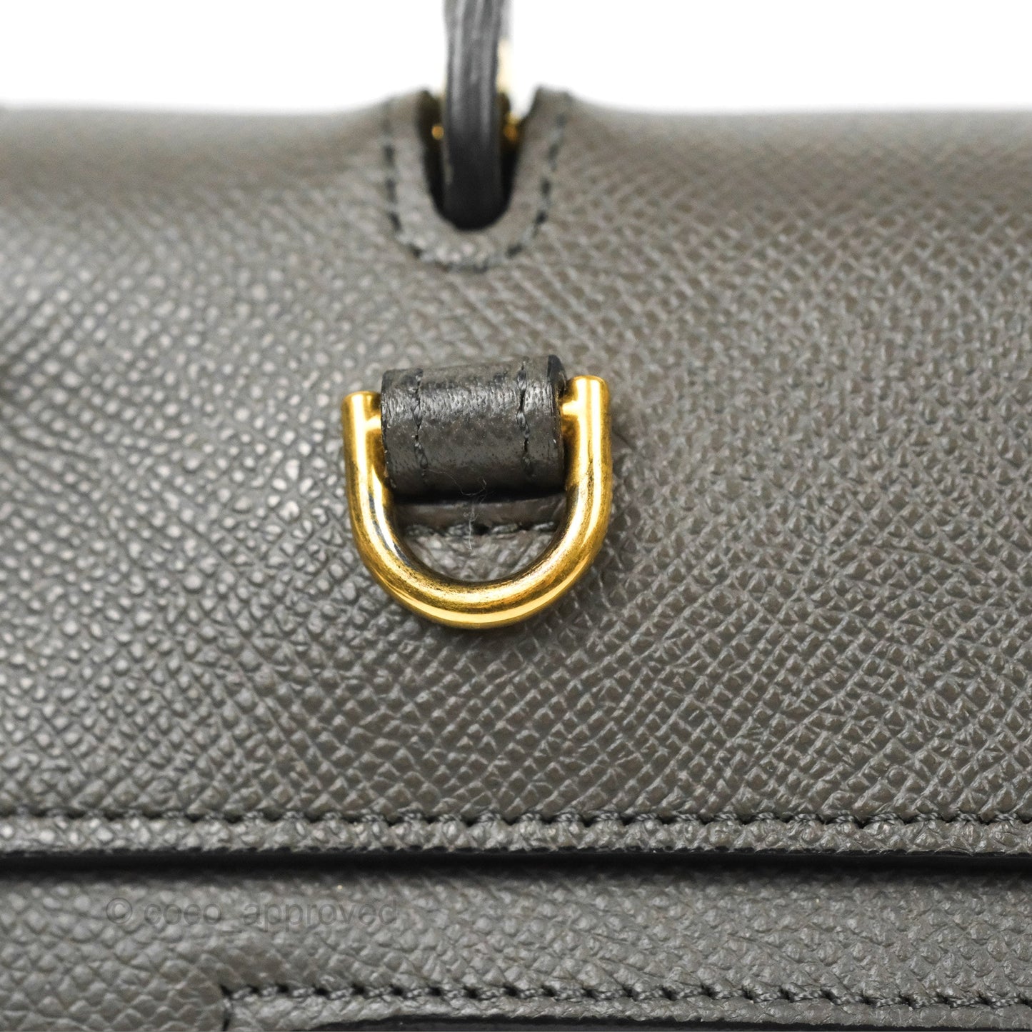 Celine Micro Belt Bag Grey Grained Calfskin Gold Hardware