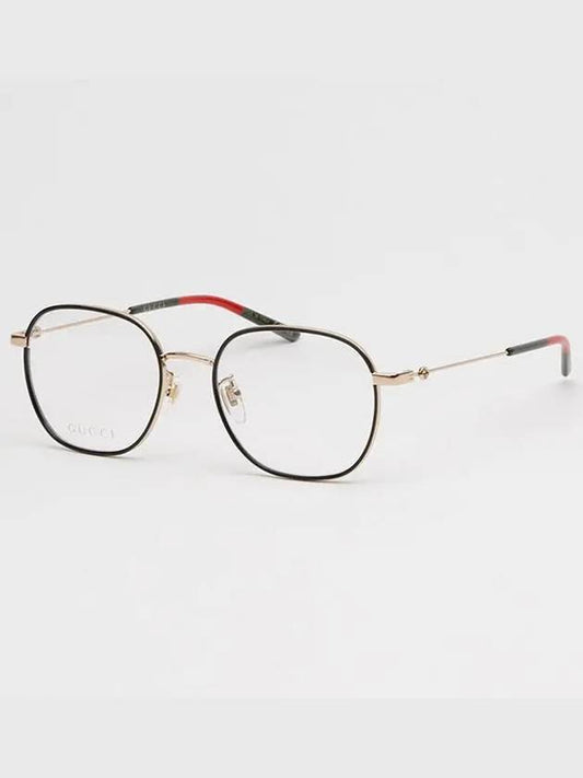Luxury Gucci Trending 2025 Eyewear Square Metal Eyeglasses Shiny Black