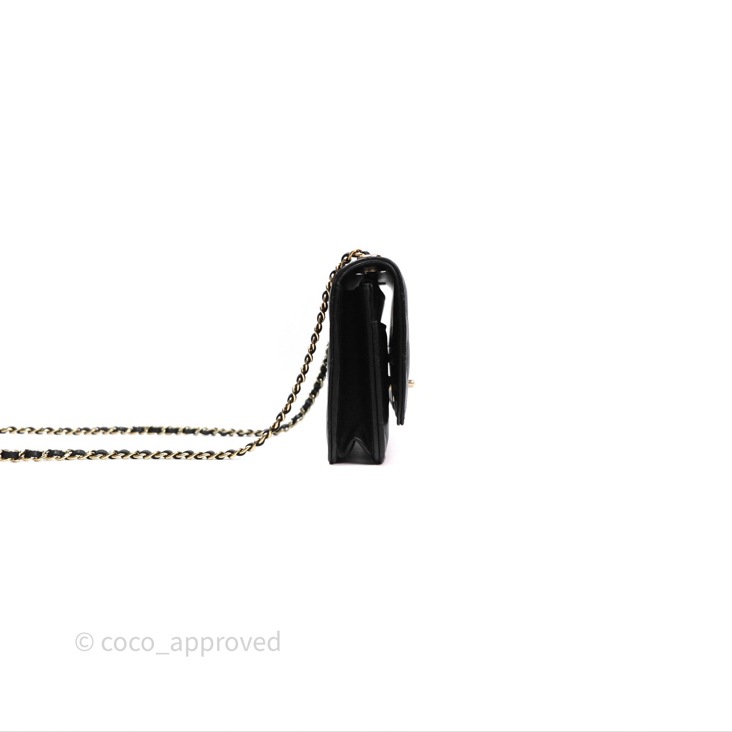 Chanel Trendy CC WOC Wallet on Chain Black Lambskin Gold Hardware