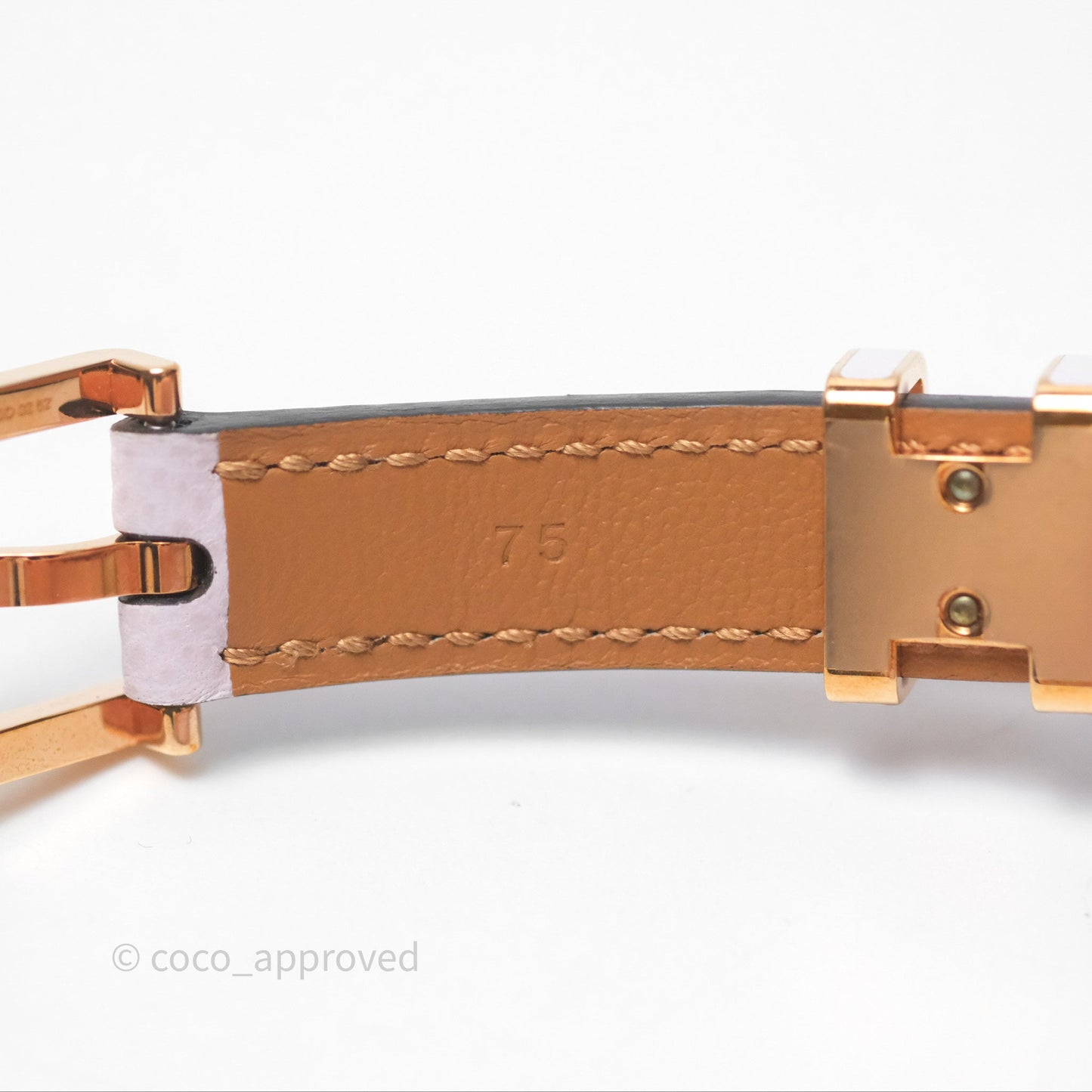 Hermès Pop H 15 Belt Epsom Mauve Pale Rose Gold Hardware