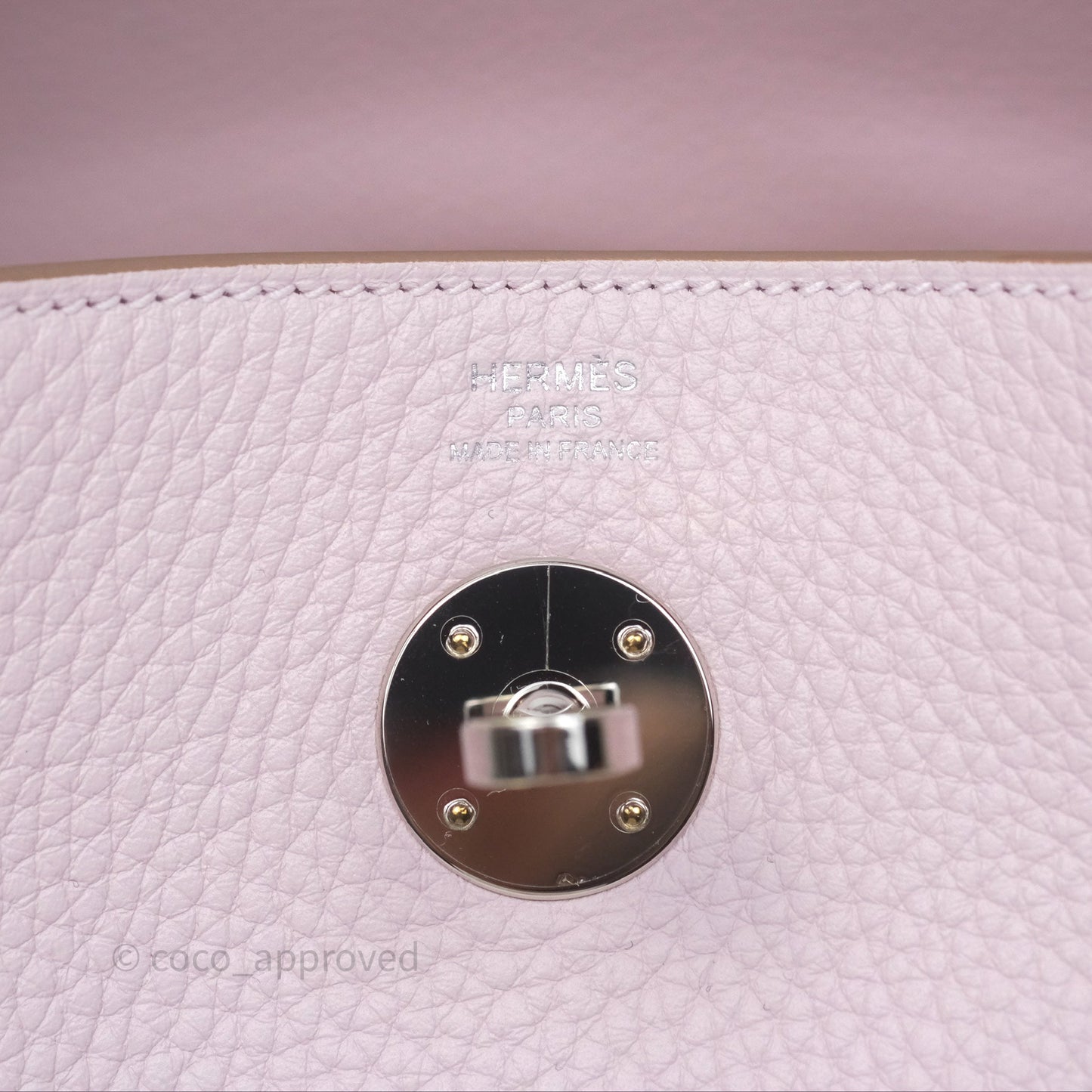 Hermès Lindy 26 Mauve Pale 09/Nata I2 Clemence Palladium Hardware
