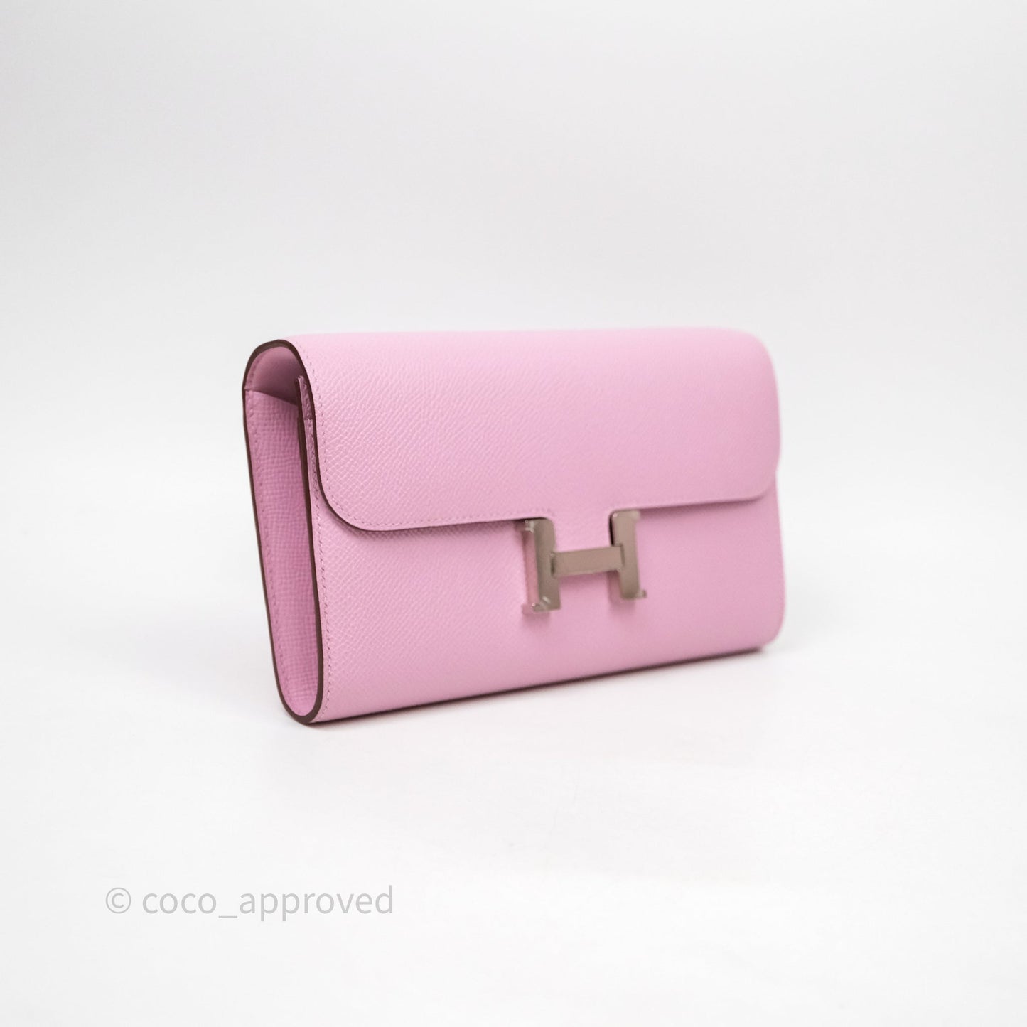 Hermès Constance To Go Wallet Mauve Sylvestre X9 Epsom Palladium hardware