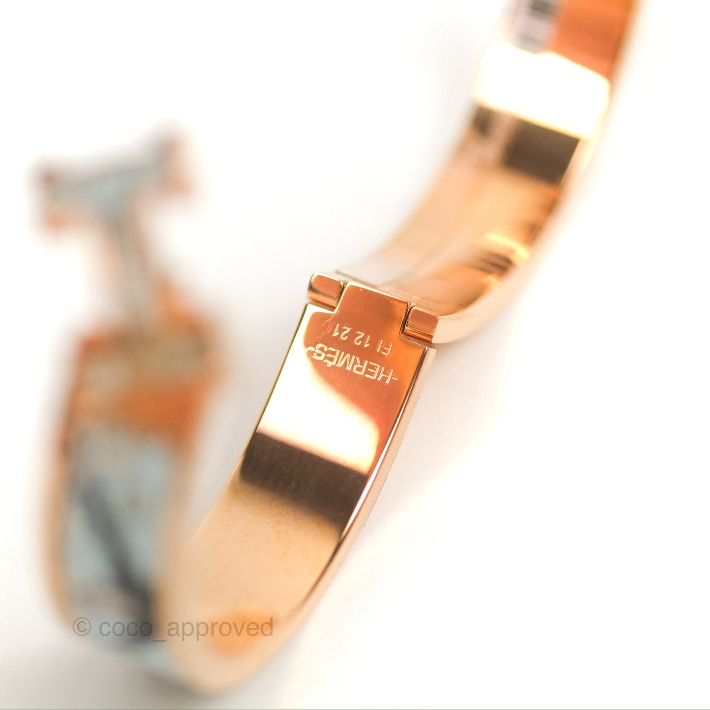 Hermes Clic H Dans les Nuages Bracelet Songe Pastel Rose Gold Hardware