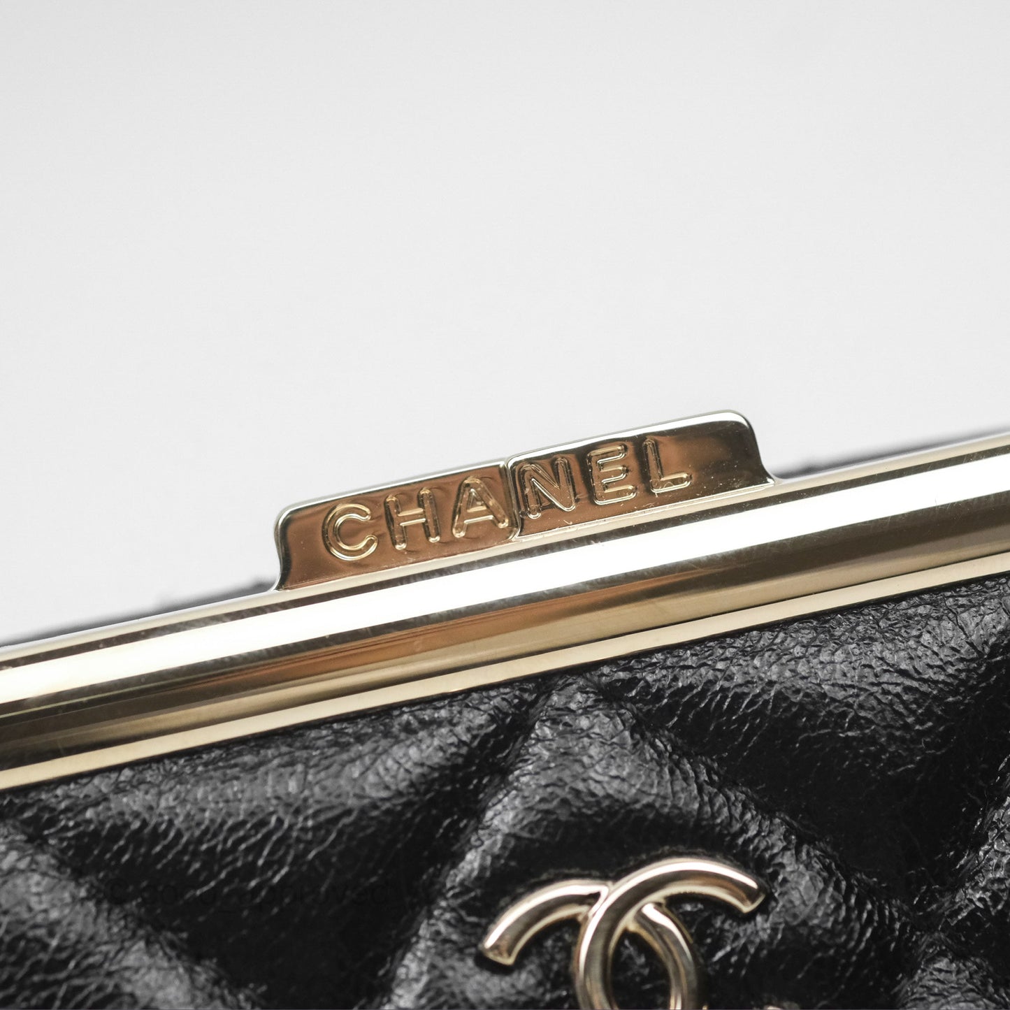 Chanel Clutch on Chain Black Calfskin Gold Hardware