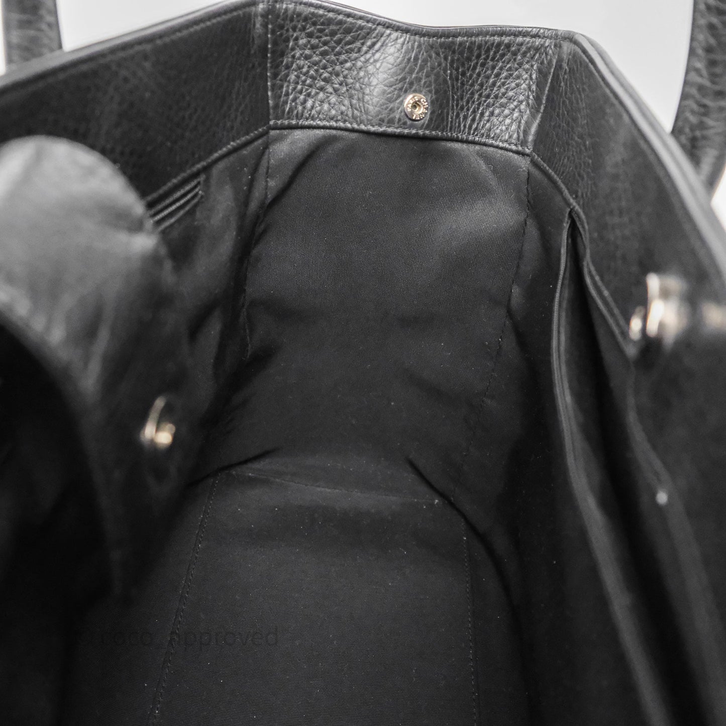 Chanel Executive Tote Bag Black Grained Calfskin Silver Hardware