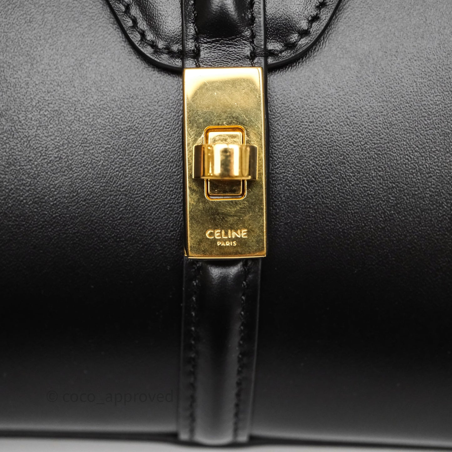 Celine Mini 16 Bag in Satinated Calfskin Black