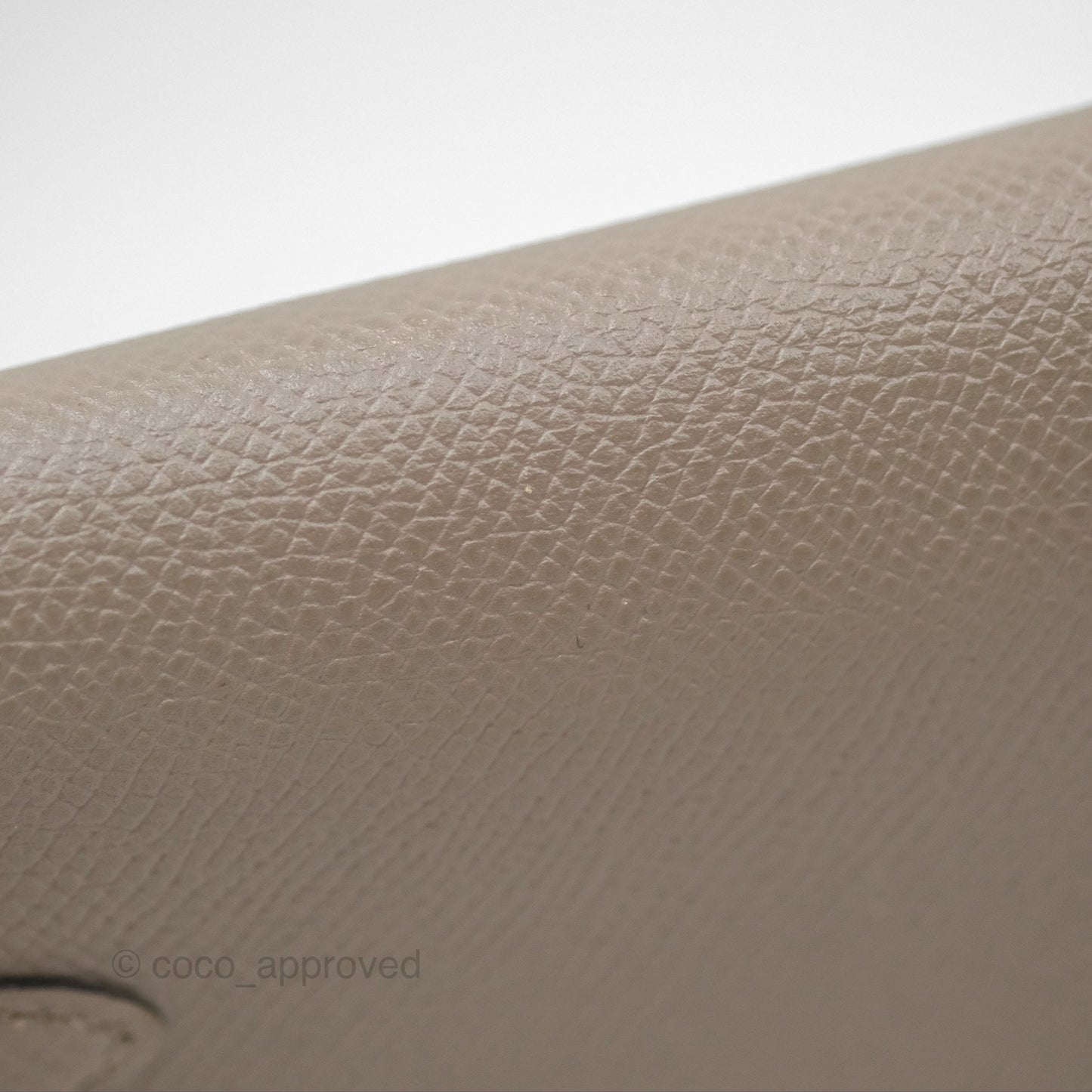 Hermès Kelly Wallet Gris Asphalte M8 Epsom Gold Hardware
