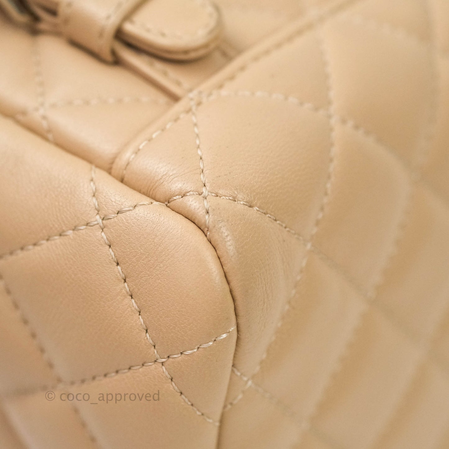 Chanel Quilted Small Urban Spirit Backpack Lambskin Beige Silver Hardware