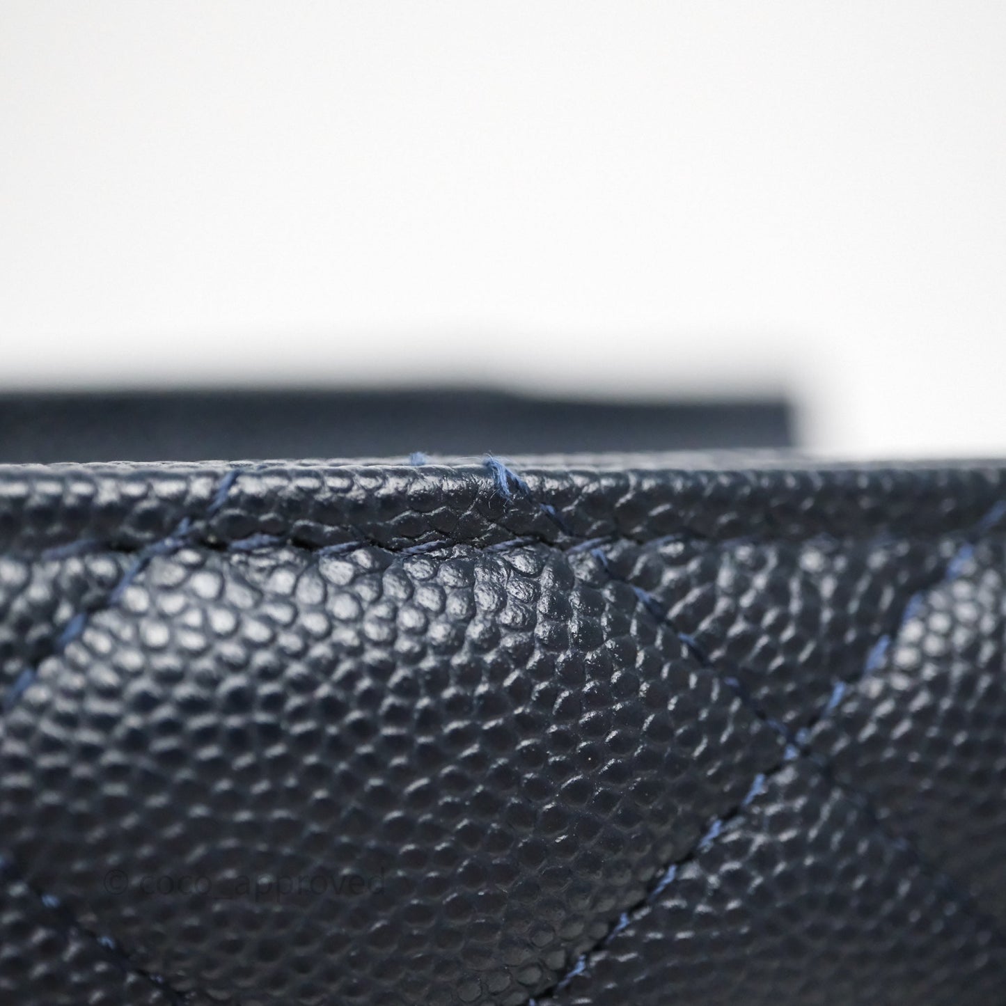 Chanel Classic Wallet On Chain WOC Quilted Navy Caviar Gold Hardware