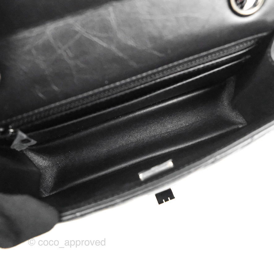 Chanel Mini Reissue 224 So Black Chevron Calfskin