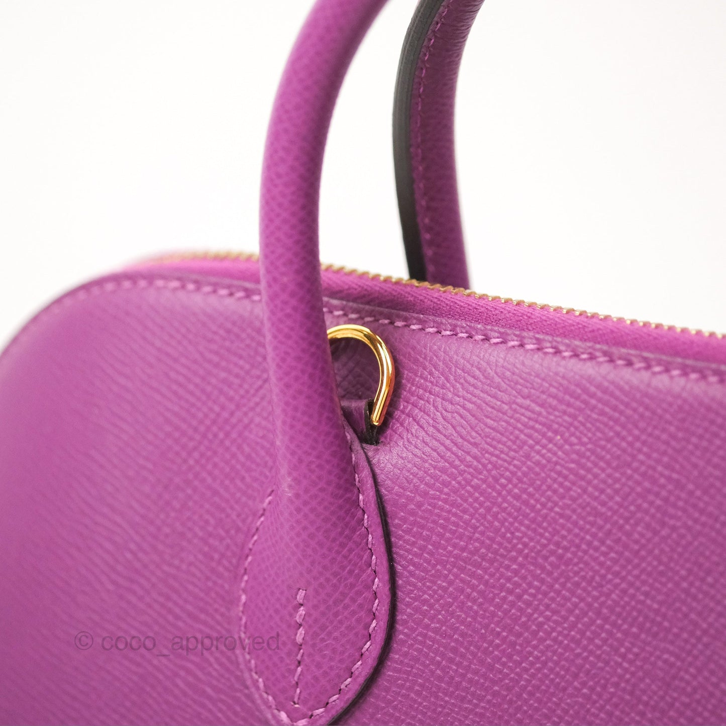 Hermès Bolide 1923 31 Purple Epsom Palladium Hardware