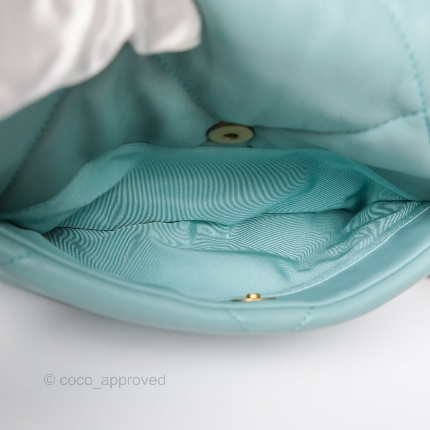 Chanel 19 Small Tiffany Blue Mixed Hardware