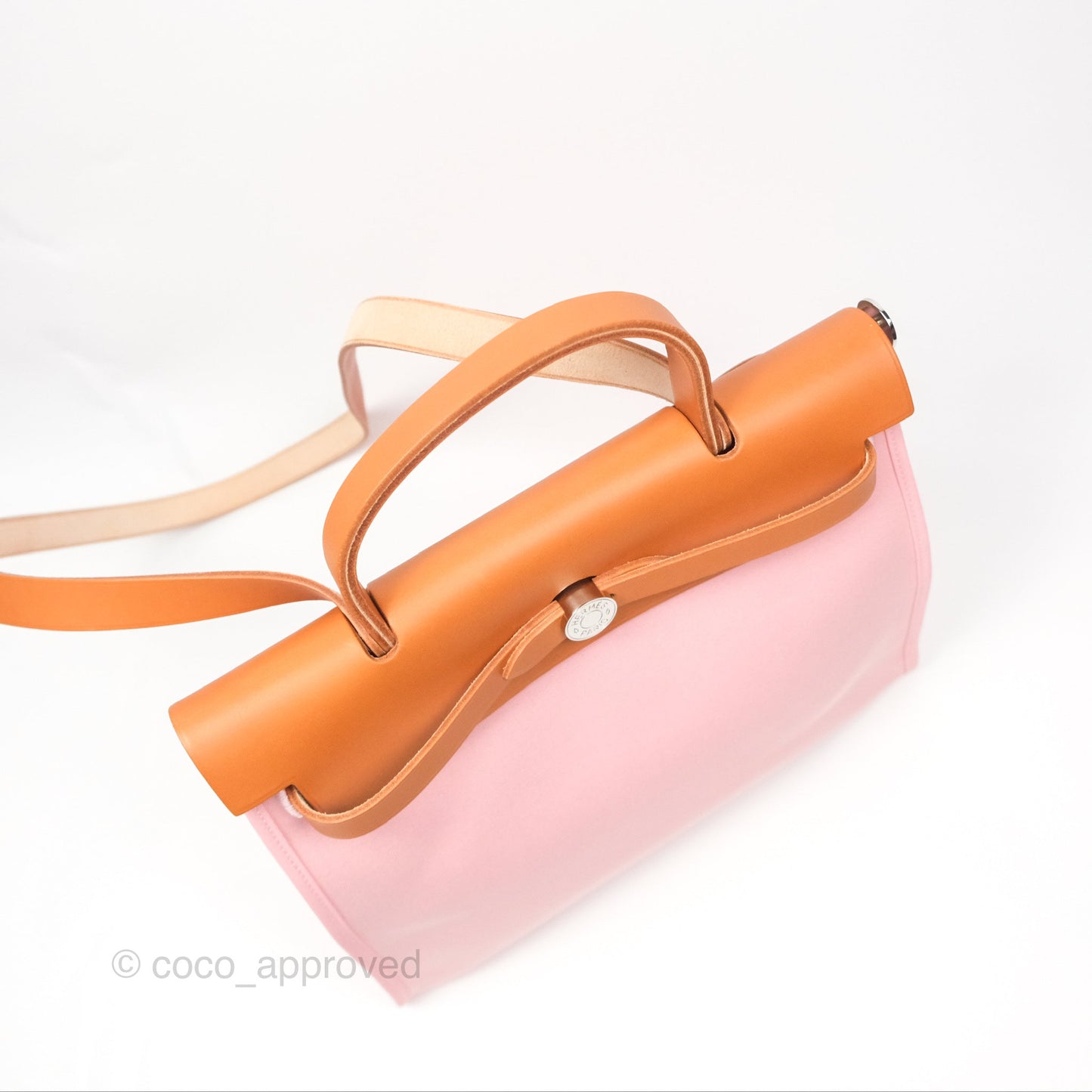 Hermès Herbag Zip 31 Rose Sakura 3Q Canvas Palladium Hardware