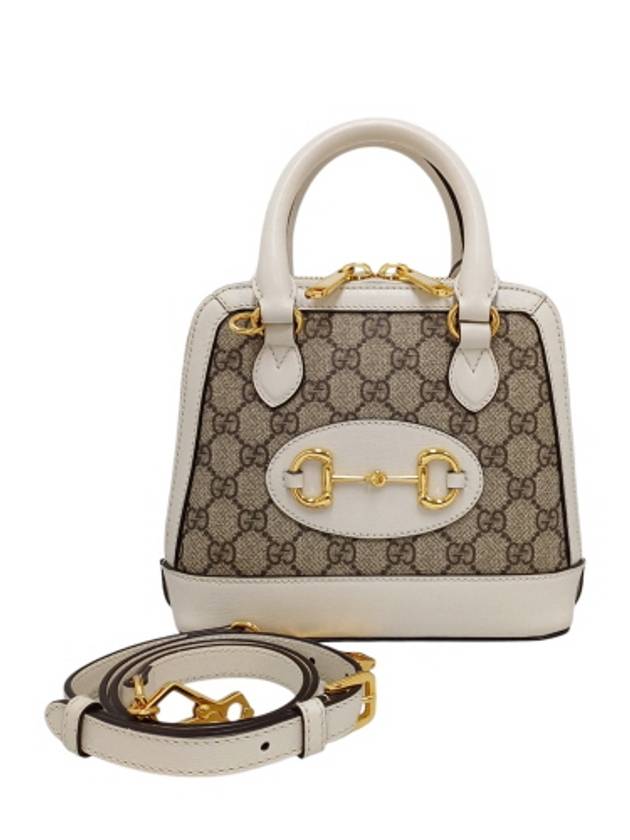 Luxury Gucci Trending 2025 640716 Horsebit White 1955 Mini Top Handle Tote Bag Strap