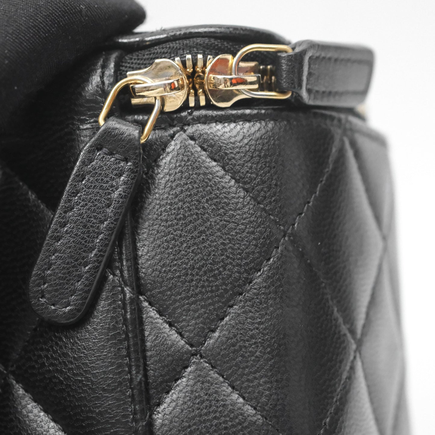 Chanel Vanity With Chain Black Goatskin Mixed Hardware