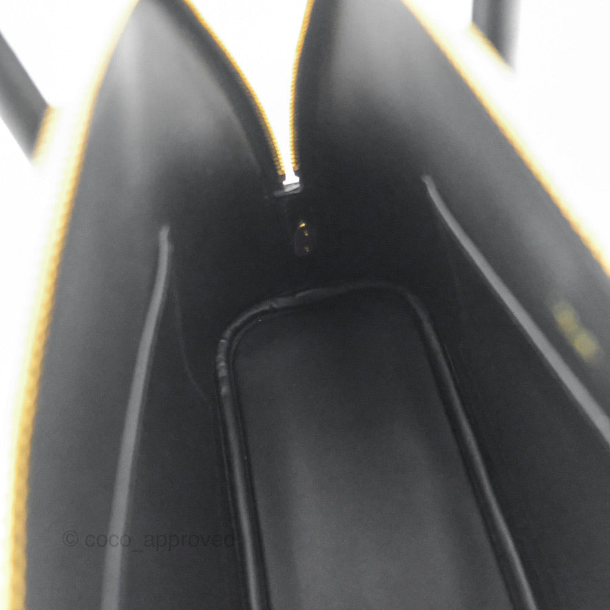 Hermès Bolide 1923 25 Black Epsom Gold Hardware