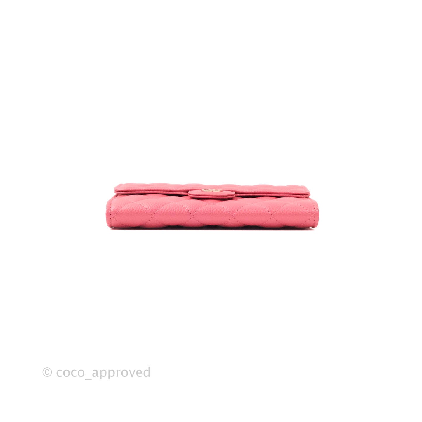 Chanel Classic Flap Wallet Pink Caviar Gold Hardware⁣ 18S