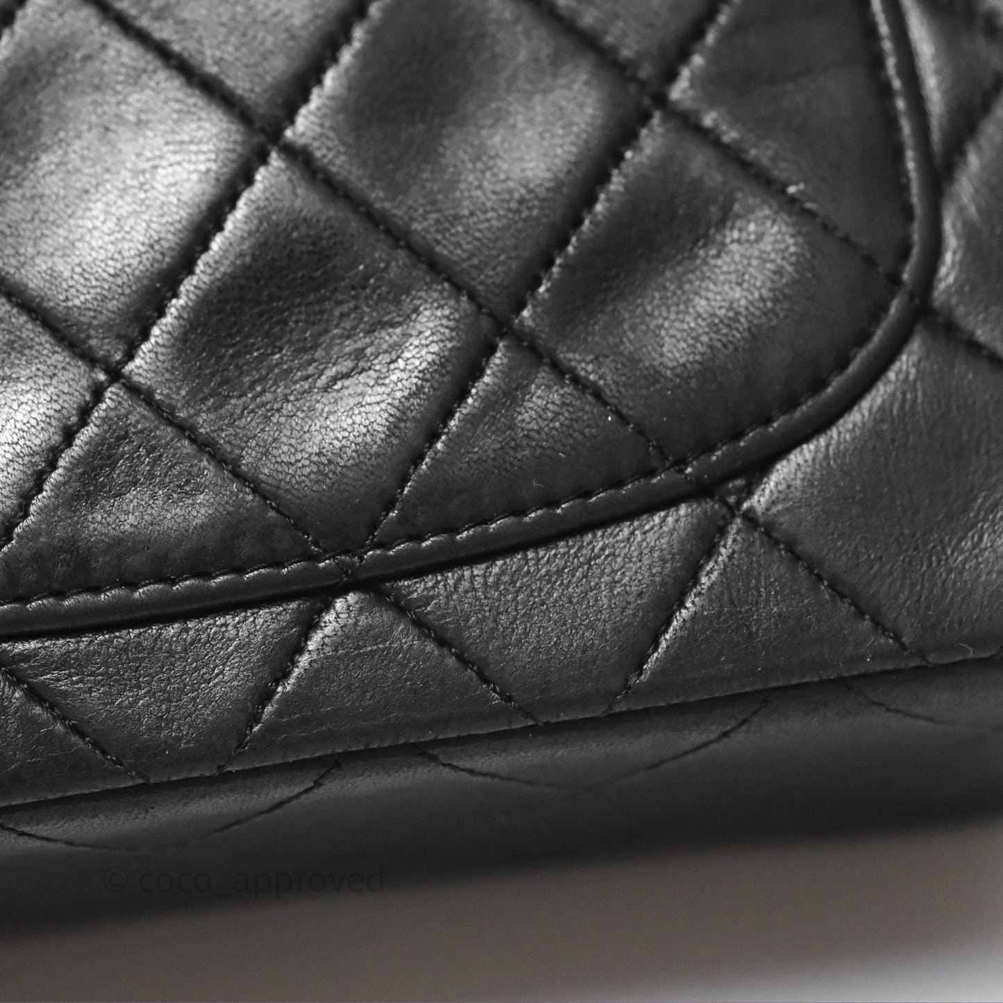 Chanel Vintage Mini Square Black Lambskin 24K Gold Hardware