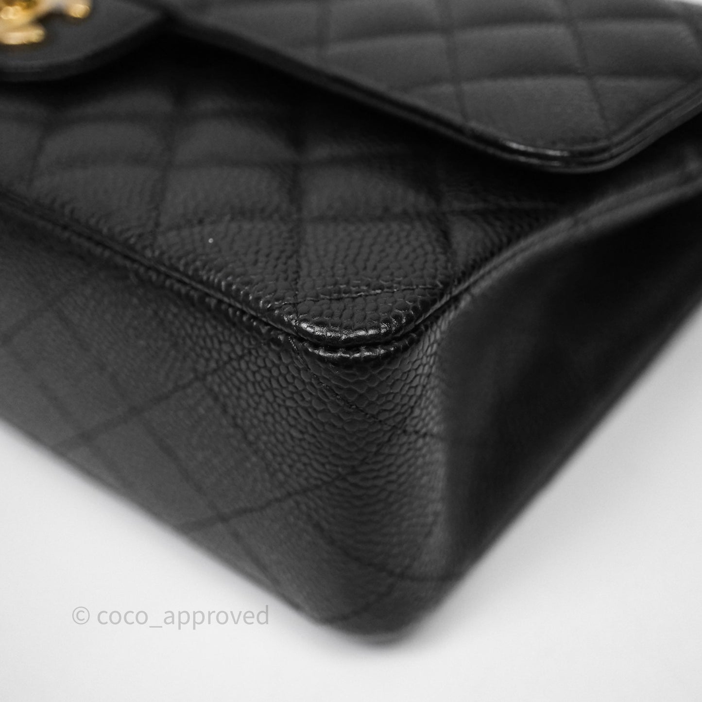 Chanel Classic Medium Flap Quilted Black Caviar Gold Hardware
