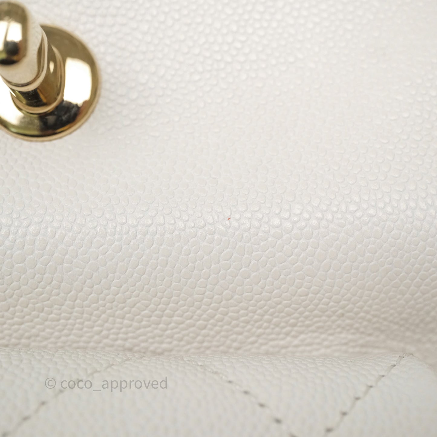 Chanel Duma Backpack White Caviar Gold Hardware 23K