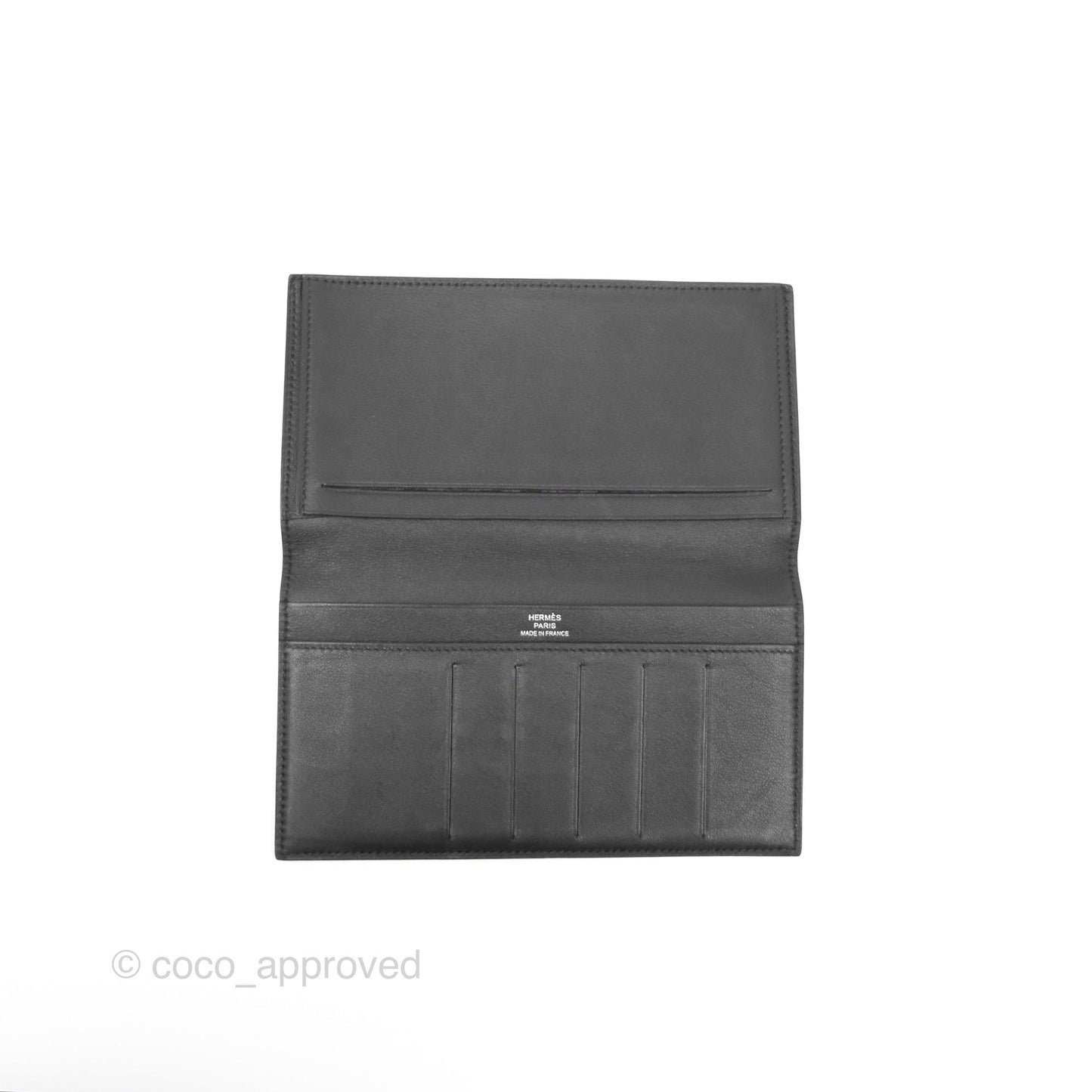 Hermès Citizen Twill Long Wallet Black Swift