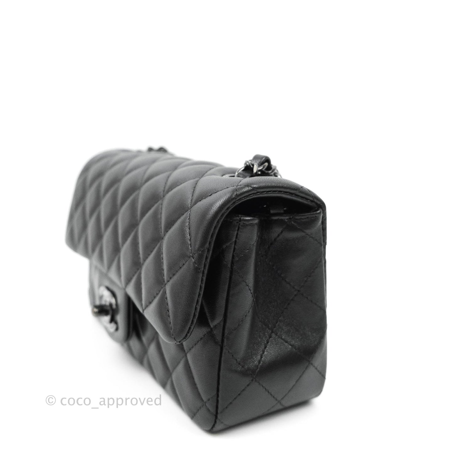Chanel Quilted Mini Rectangular So Black Lambskin