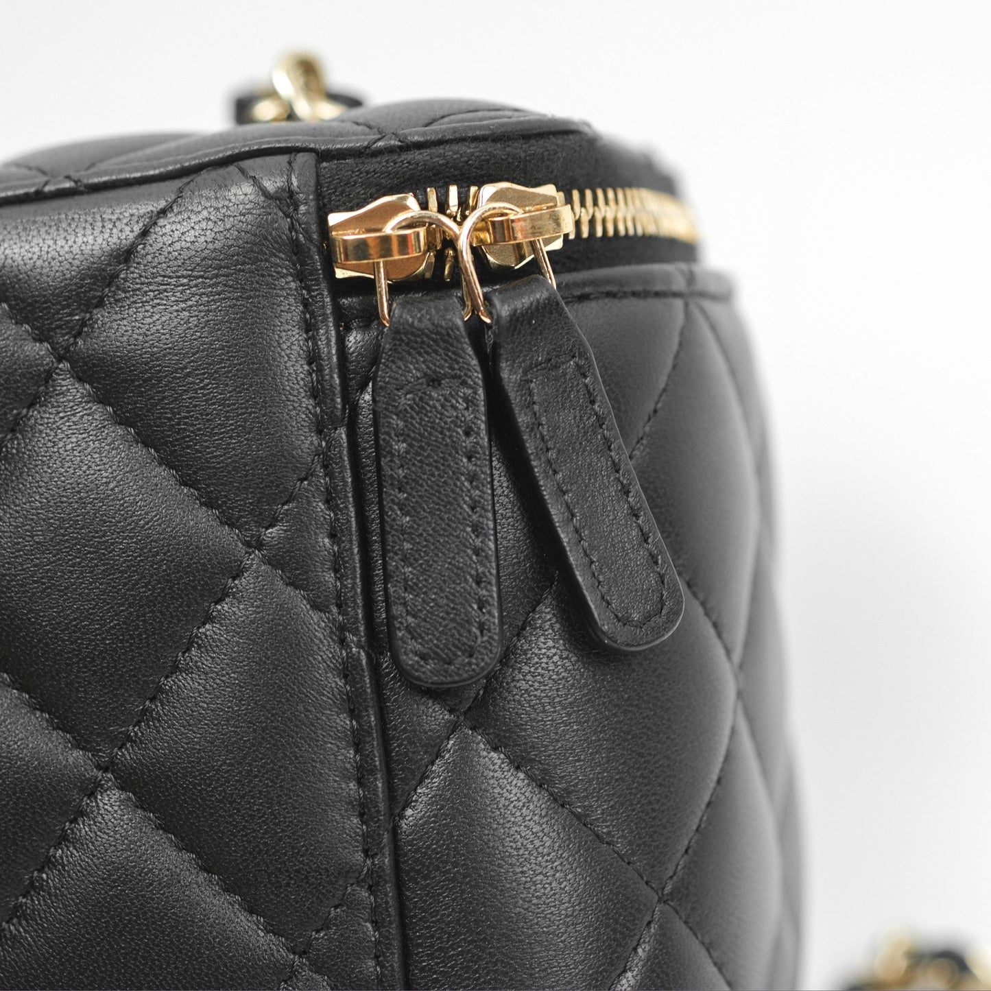 Chanel Ball Crush Vanity with Chain Black Lambskin Gold Hardware