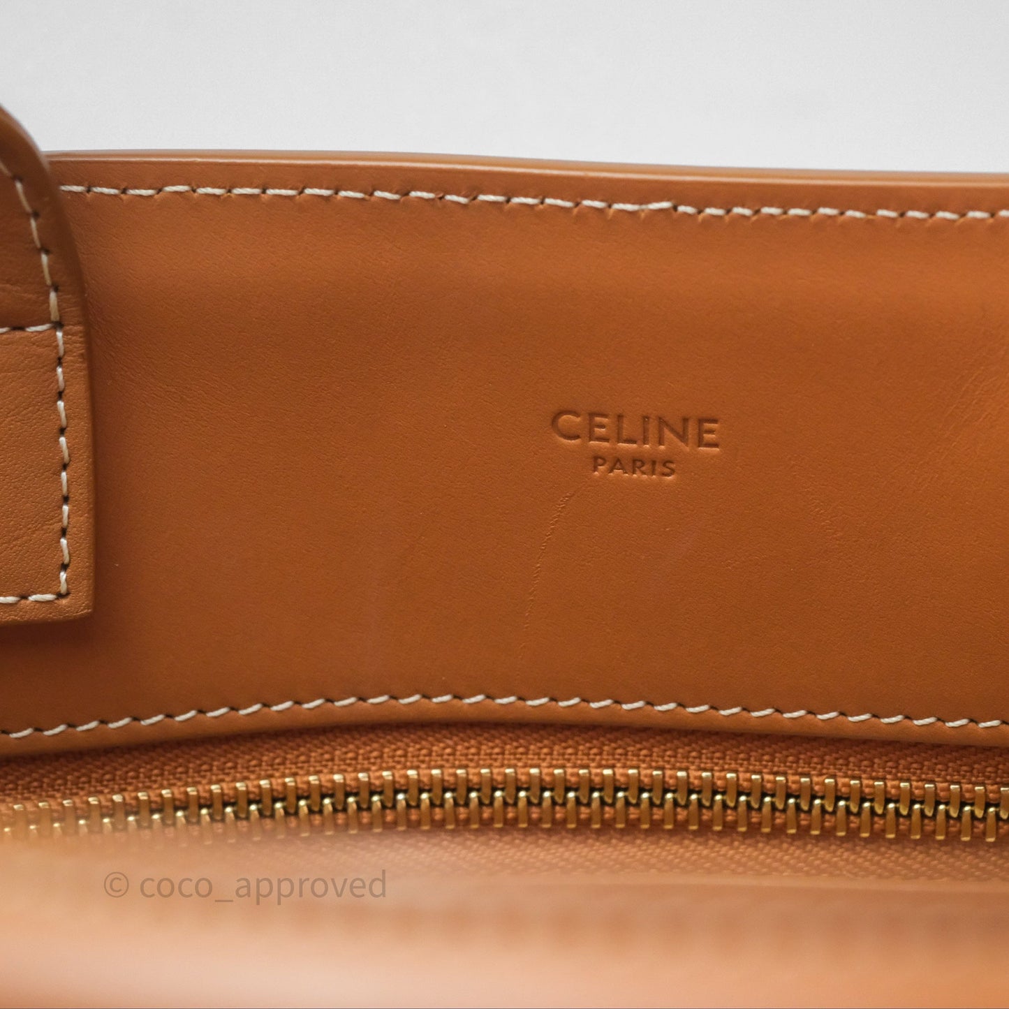 Celine Small Vertical Cabas Tote With Celine Print Natural/ Tan