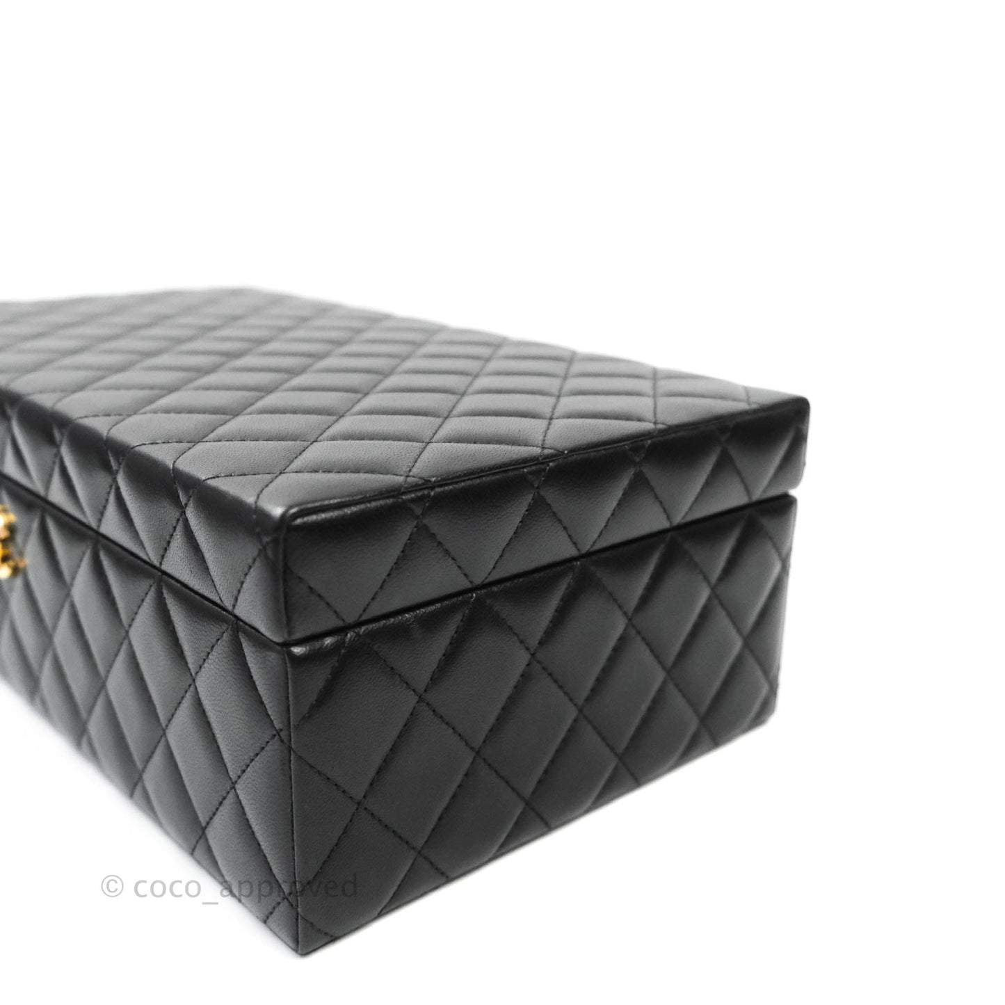 Chanel Jewellery Box Quilted Black Lambskin Gold Hardware