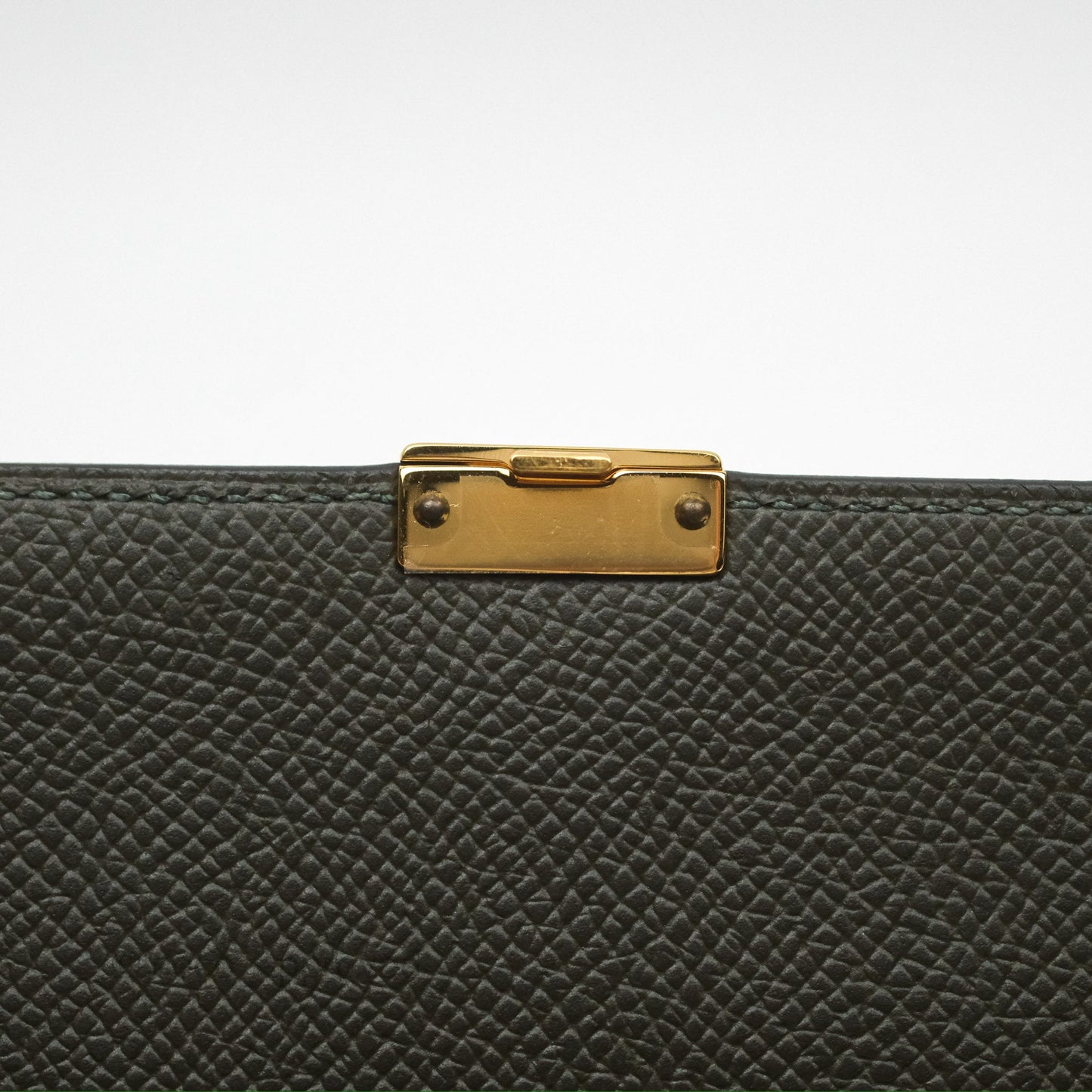 Hermès Clic 16 Wallet On Chain Vert De Gris Epsom Gold Hardware