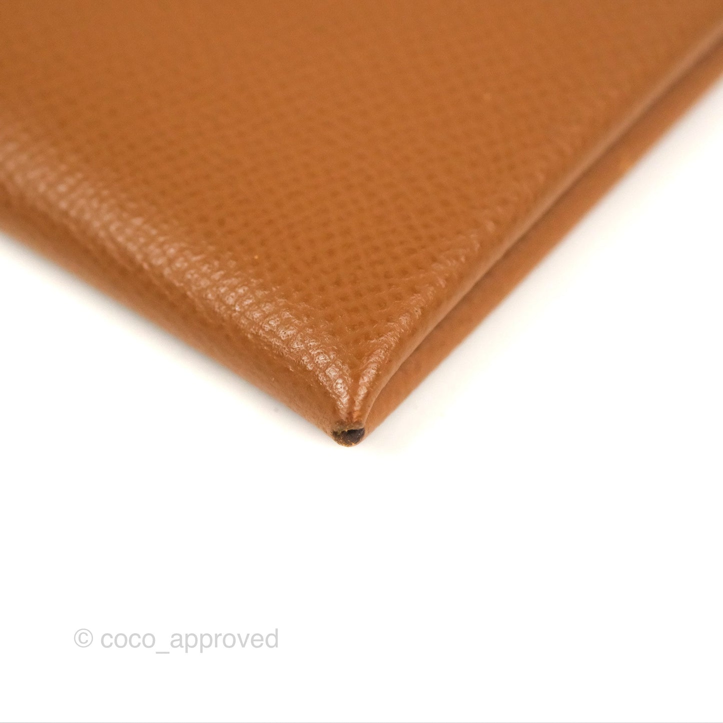 Hermès Calvi Card Holder Gold Epsom