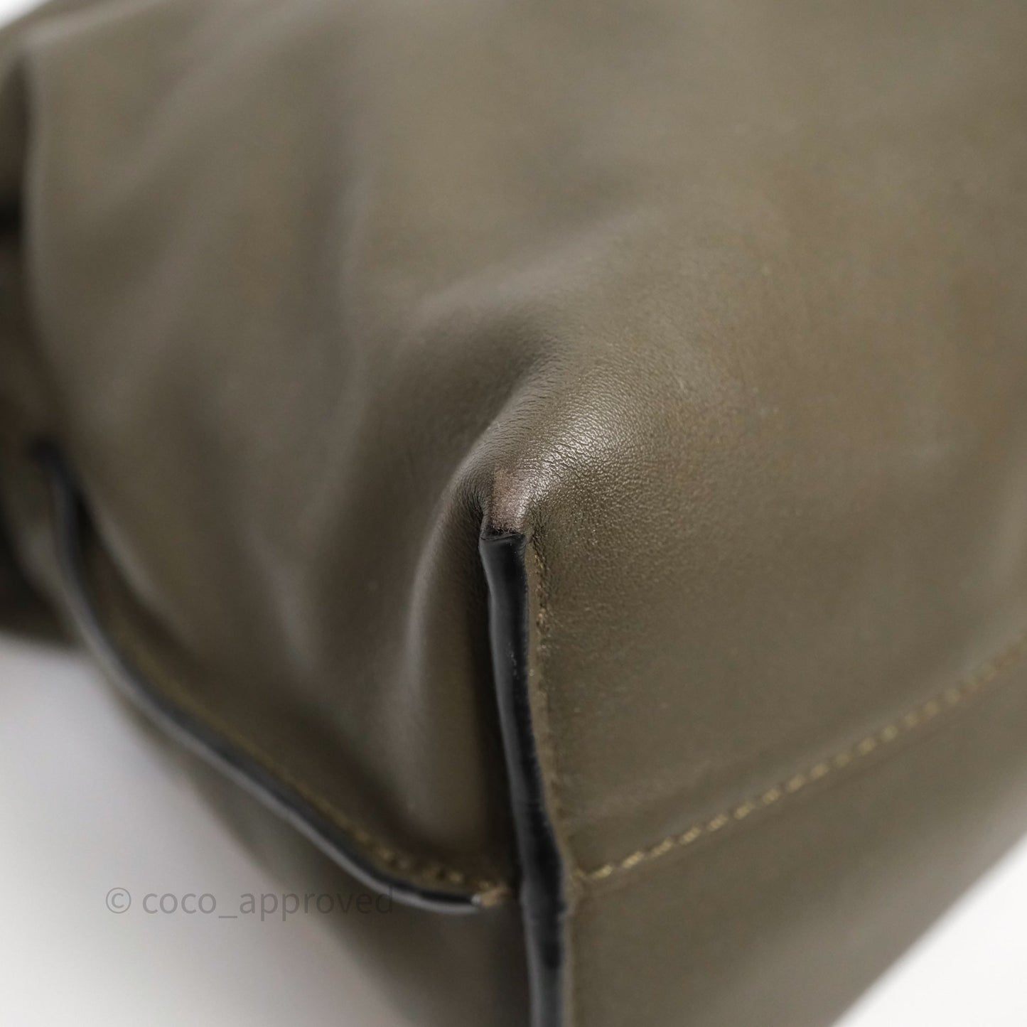Loewe Flamenco Clutch Medium in Nappa Calfskin Dark Khaki Green